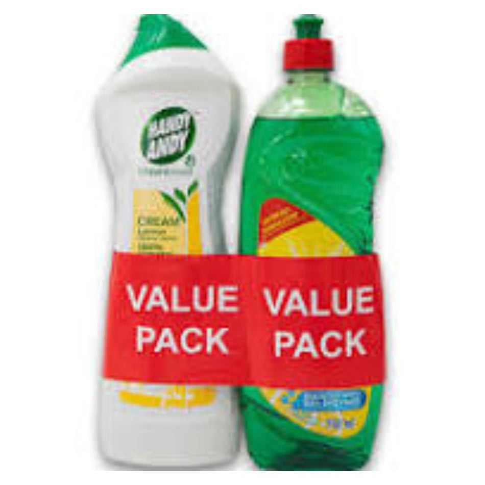 Sunlight Banded Pack Dishwashing Liquid & Handy Andy Lemon Cream 750ML