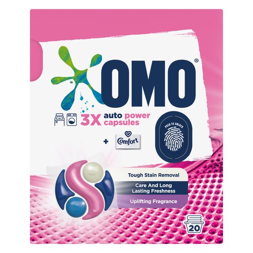Omo Auto Touch Of Comfort Power Capsules 420ml