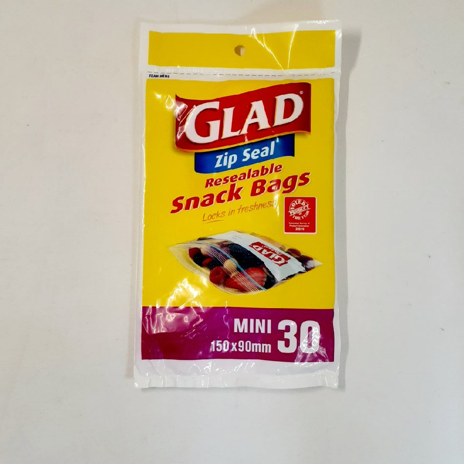 Glad Zip Seal Mini Bags 30 Pack