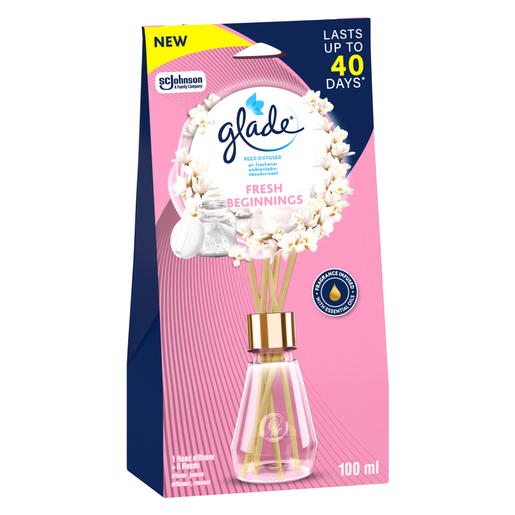 Glade Fresh Beginnings Air Freshener Reed Diffuser 100mlG