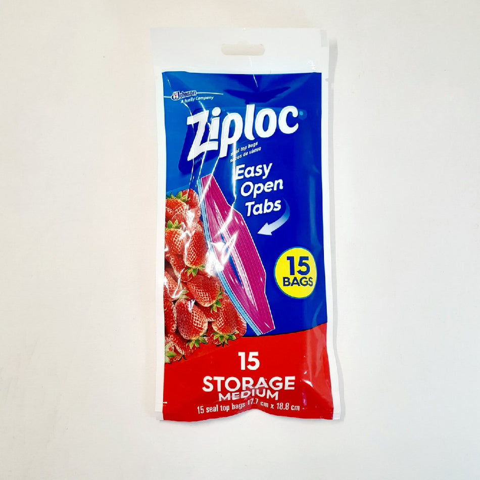 Ziploc Plastic bags Medium Storage 15'S