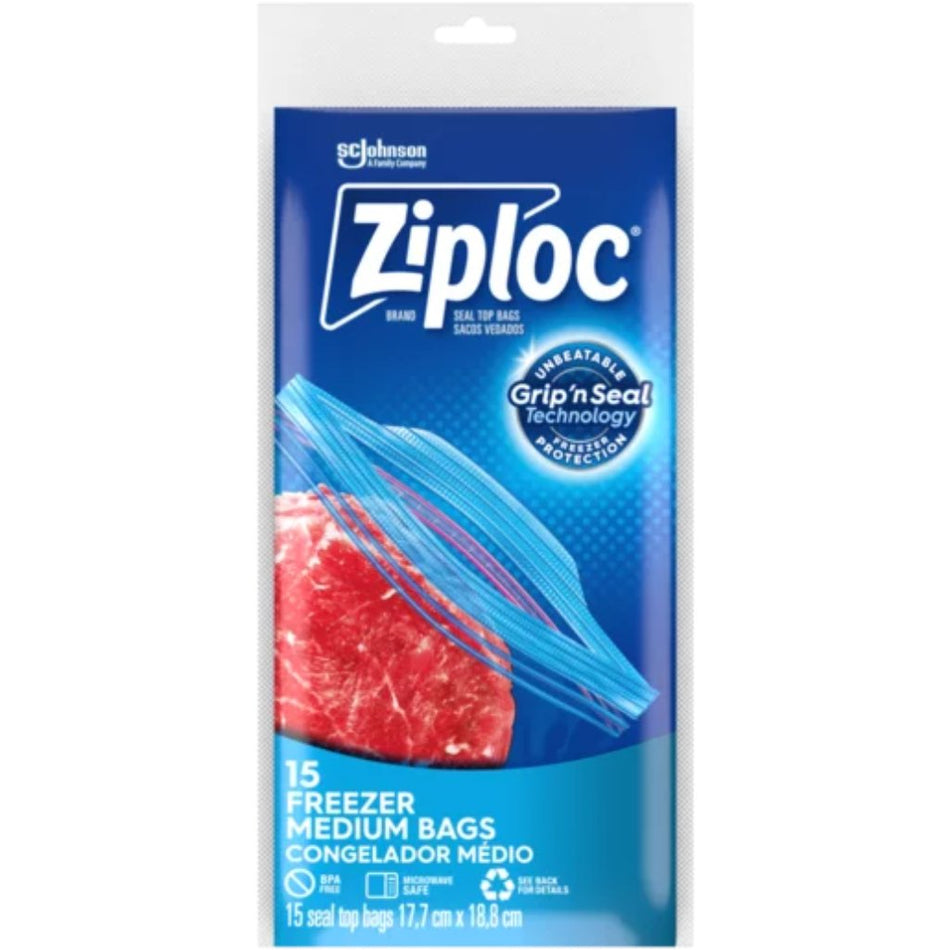 Ziploc Bags Freezer Medium 15'S