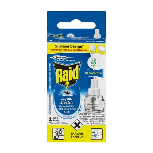 Raid Odourless Liquid Electric Mosquito Refill Bottle 33ML