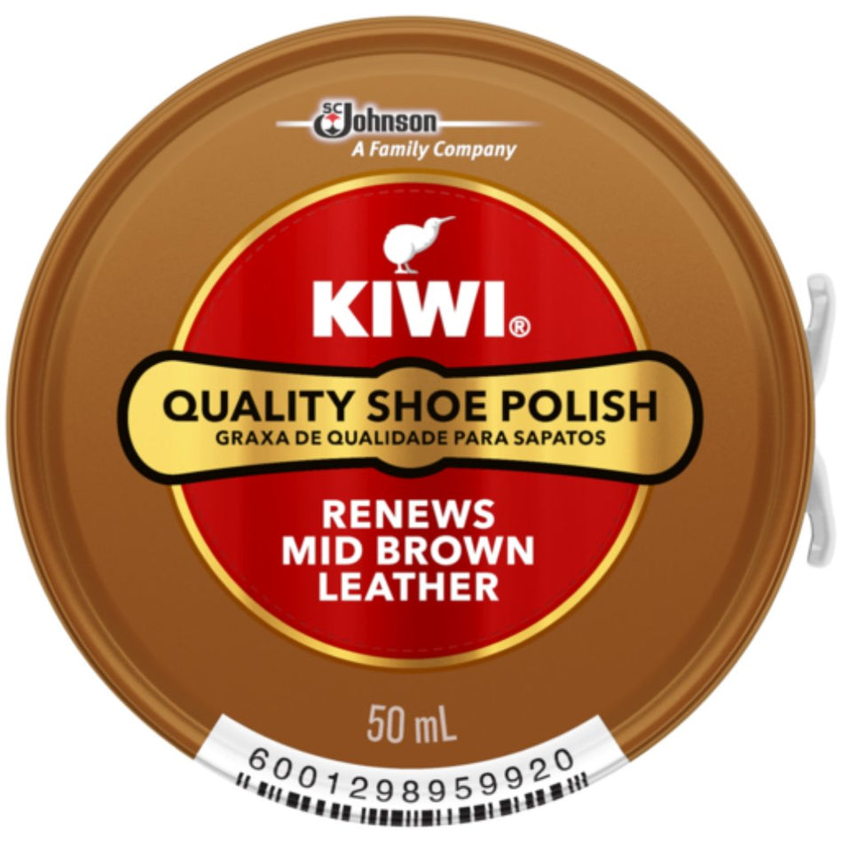 Kiwi Shoe Polish Mid Brown 50ML