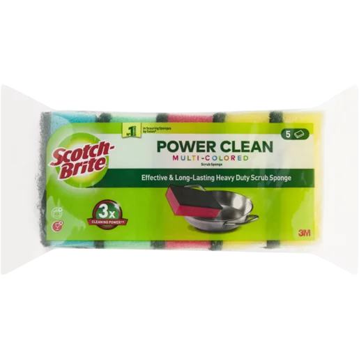 Scotch-Brite Multi Colored Scrub Sponge 5'S -