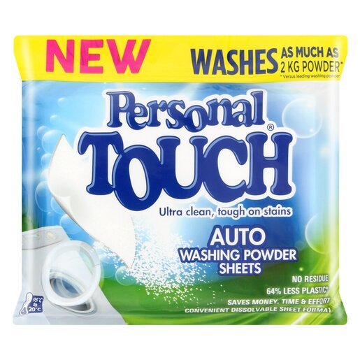 Personal Touch Washing Powder Sheets Auto 90g