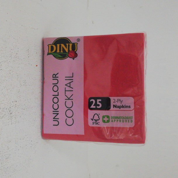 Dinu Red Cocktail Napkins