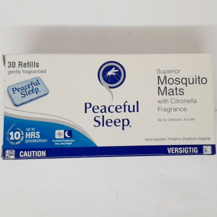 Peaceful Sleep Insect Repellent Mats Refill 30 Pack