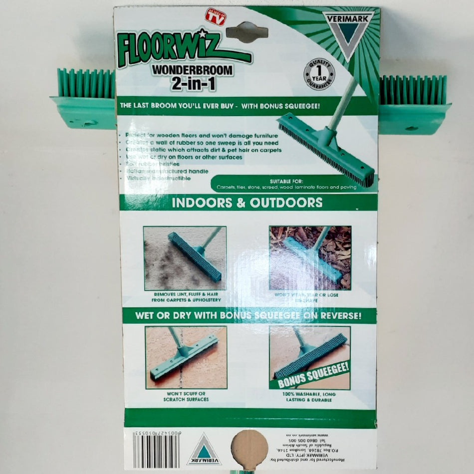 Floorwiz 2-in-1 Rubber Wonderbroom -