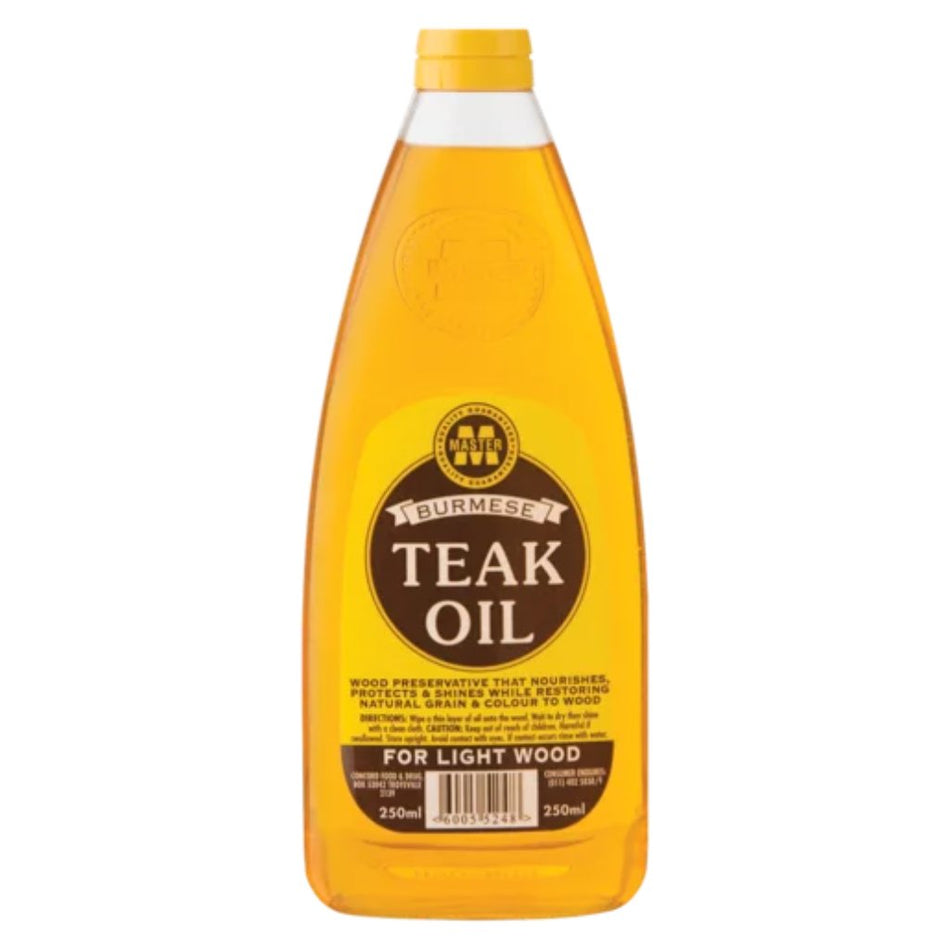 Burmese Master Teak Oil Light Wood 250ML