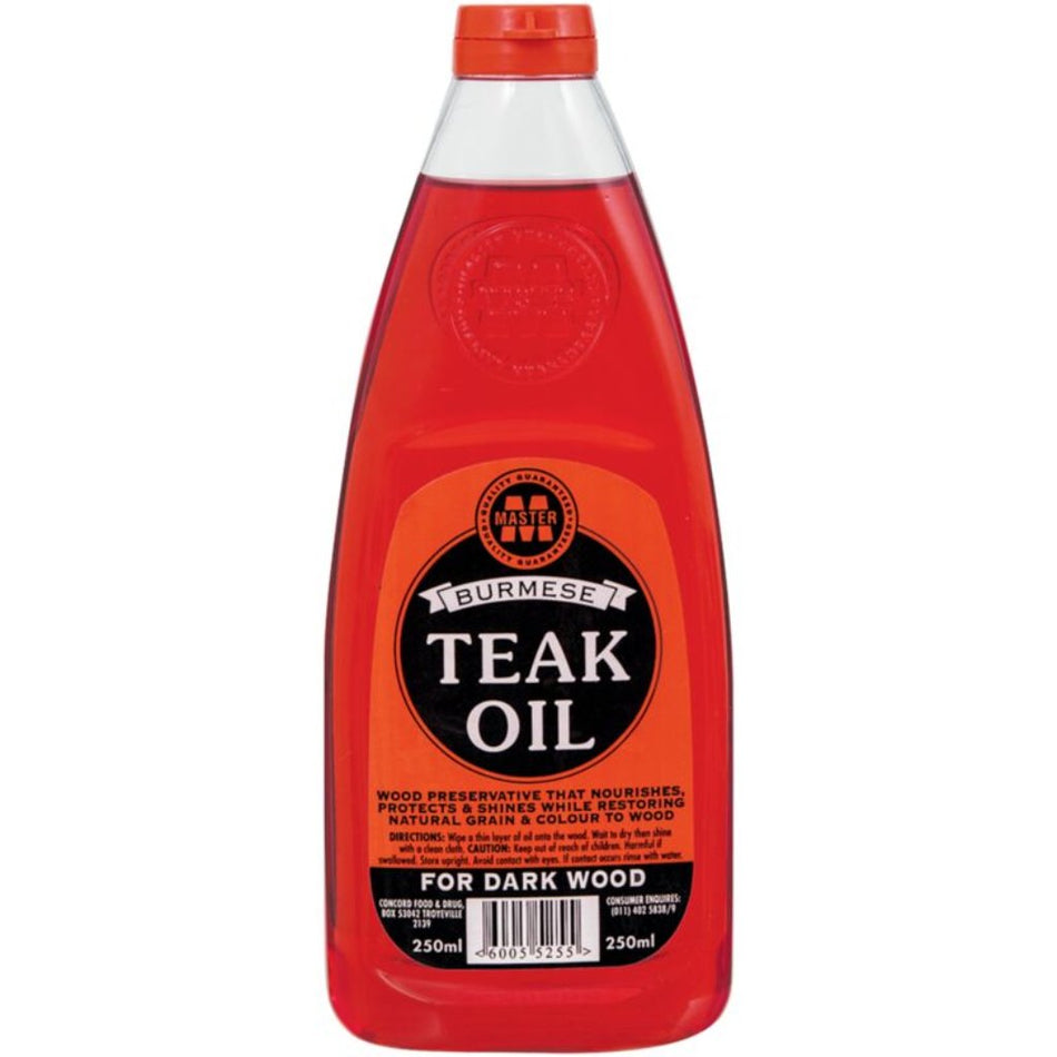 Burmese Master Teak Oil Dark Wood 250ML