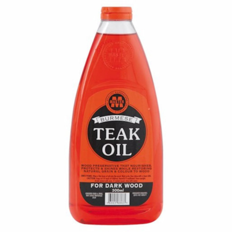 Burmese Master Teak Oil Dark Wood 500ML