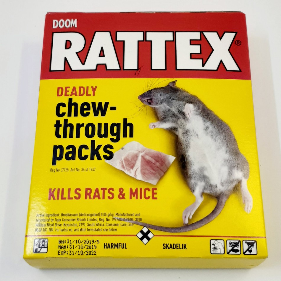 Doom Insect killer Rattex Dead Chew Troug 25G