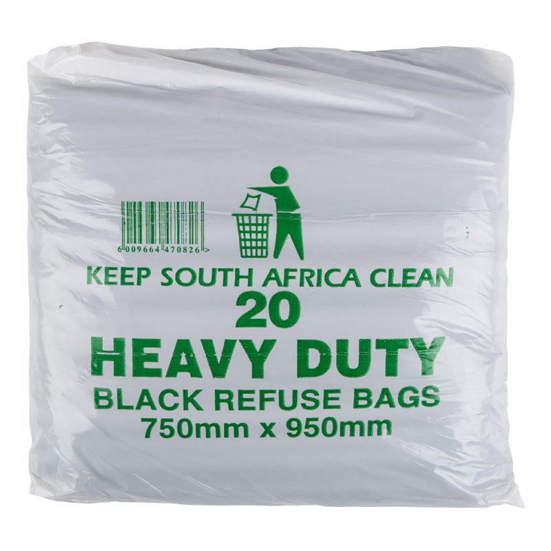 Refuse Bag Black 28 Mic 20'S -