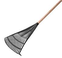 Garden Leaf Rake Black -