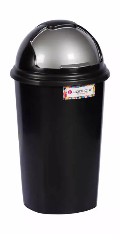 Buzz Contour Round Lift Bin 50L Charcoal
