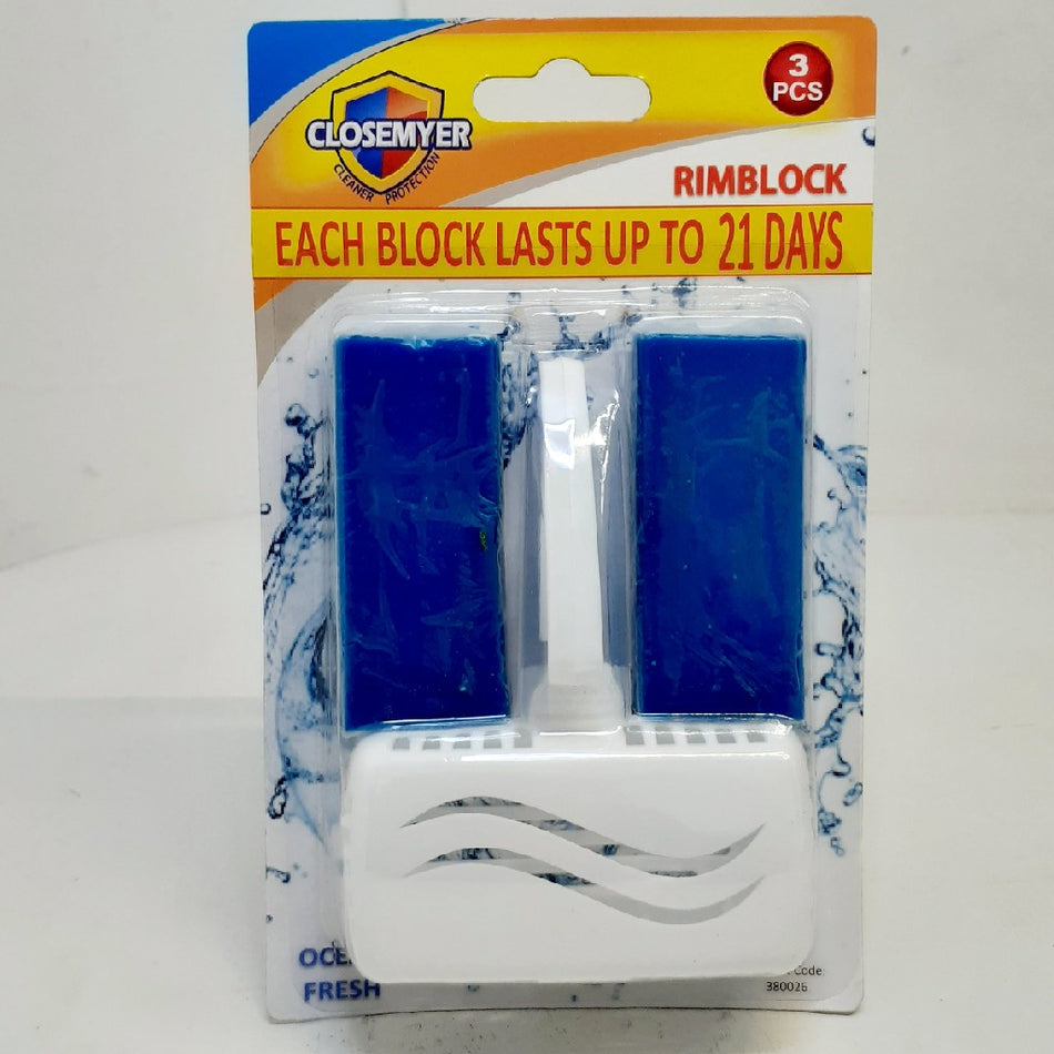 Closemyer Toilet Blue Rimblocks 3'S