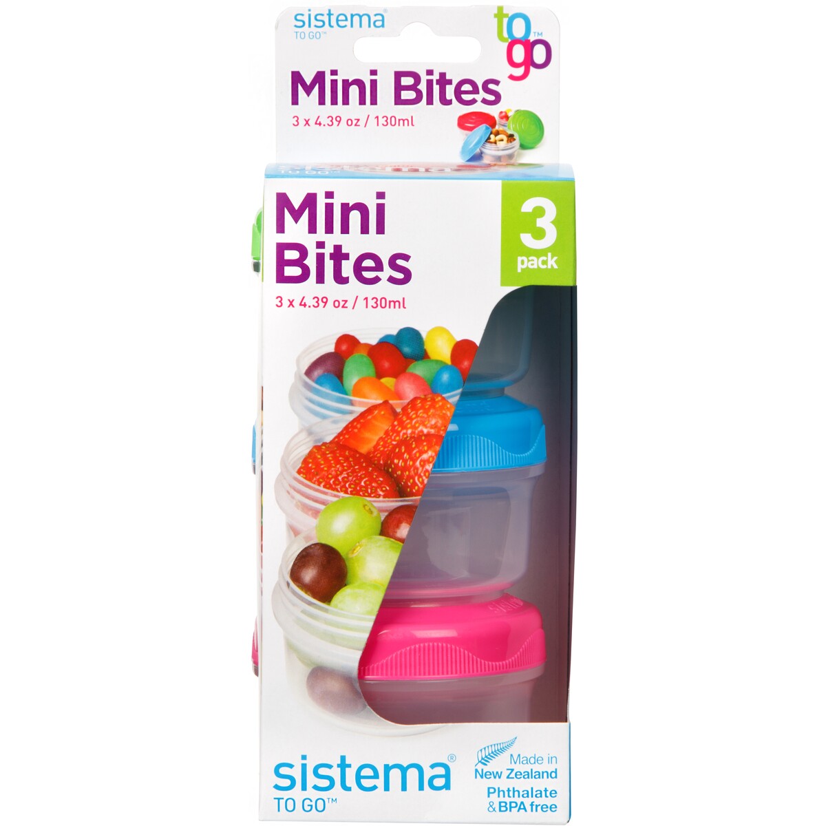 Sistema Mini Bites Food Container 3 Pack -
