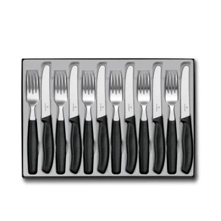 Victorinox Swiss Classic Table Knife Set Black - Giftbox 12's