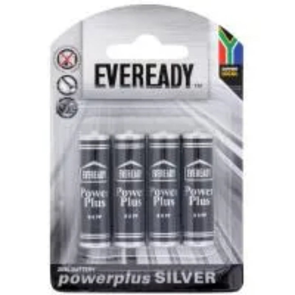 Eveready Battery Powerplus Silver Zinc AA 4'S -