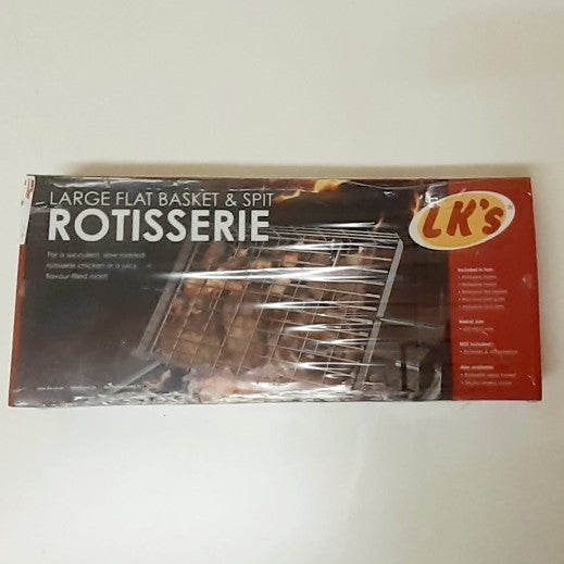 Lk's Rotisserie Large Flat Basket & Spit -