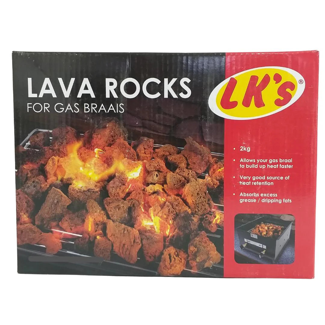 Lk's Lava Rocks For Gas Braais 2KG -