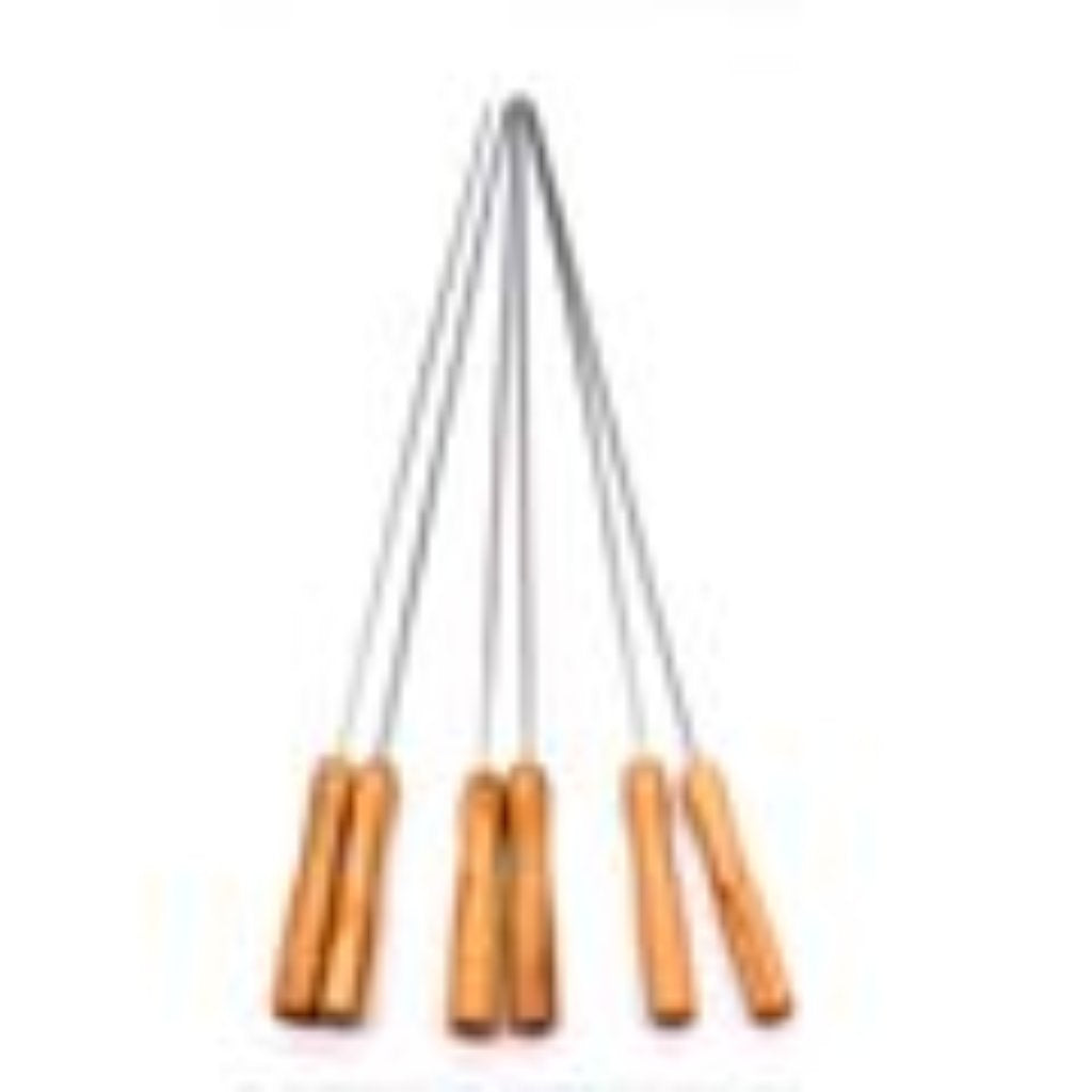 Lk's Stainless Steel Skewer With Wooden Handle -
