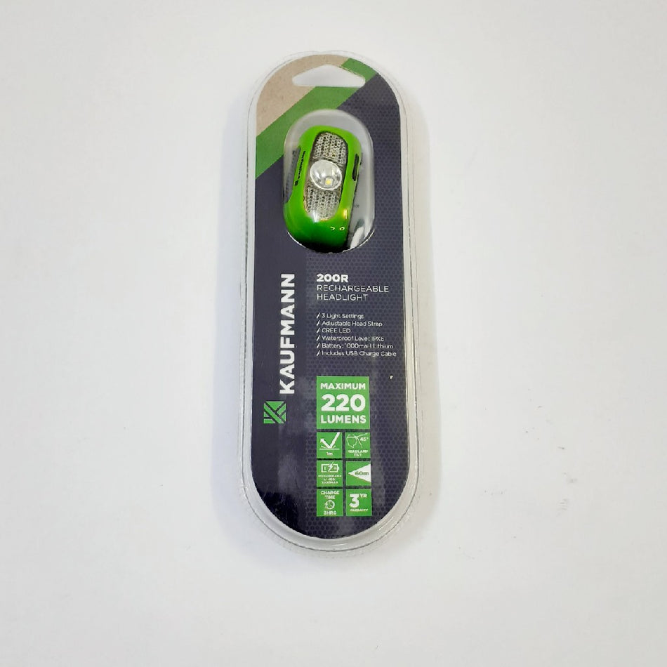 Kaufmann Headlight 200R Compact Rechargeable