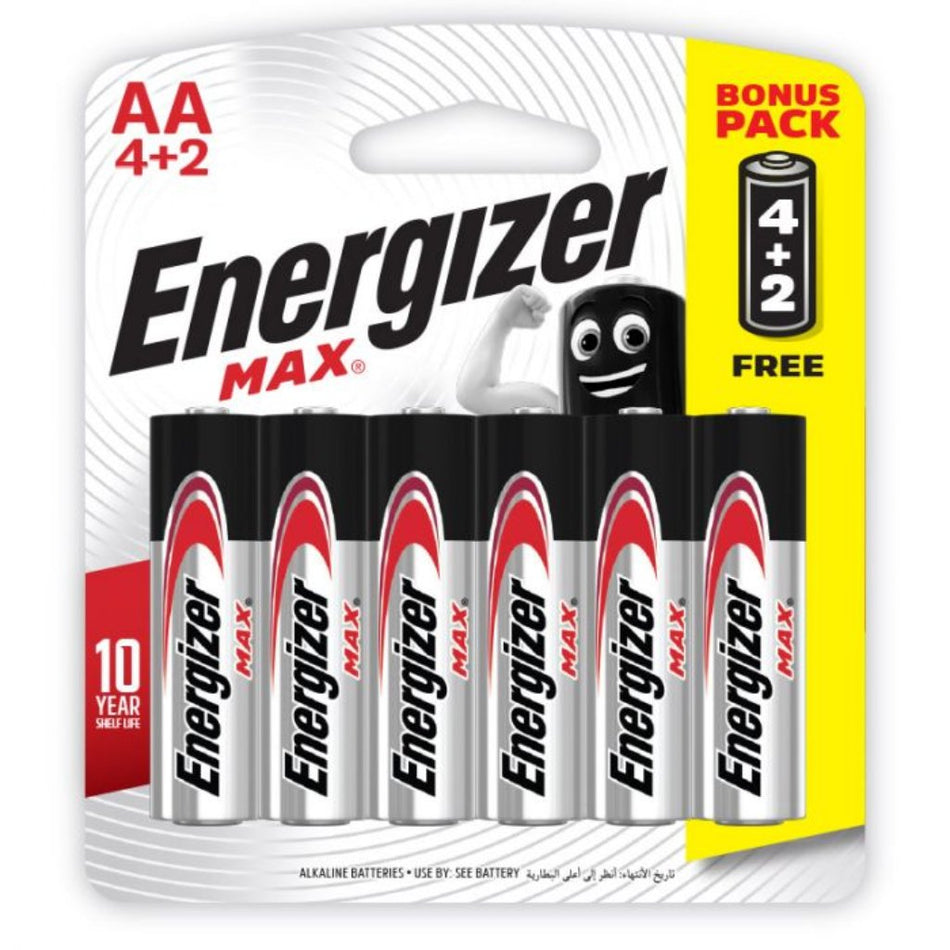 Energizer Battery Max AA 6'S -