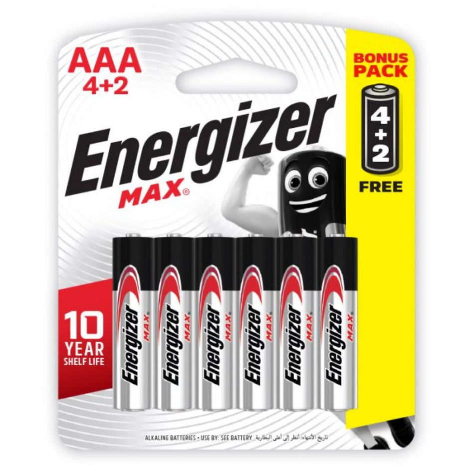 Energizer Battery Max AAA 4'S