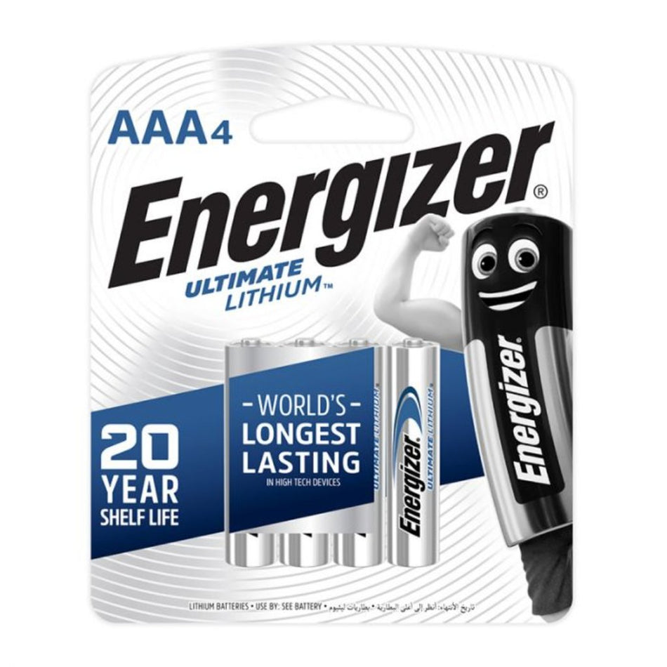 Energizer Battery Ultimate Lithium AAA 4'S
