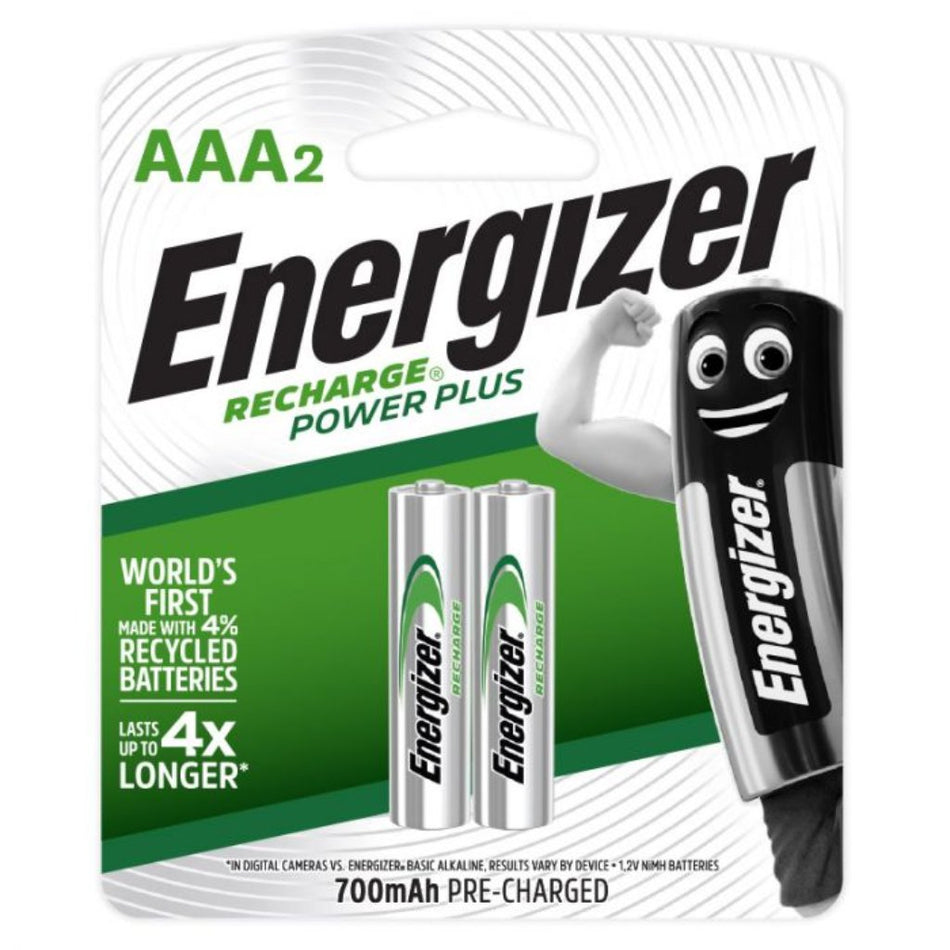 Energizer Battery Recharge Powerplus AAA 2'S