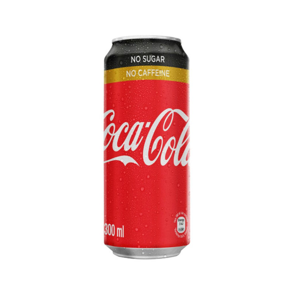 Coca Cola Soft Drink No sugar No Caffeine Can 300ML