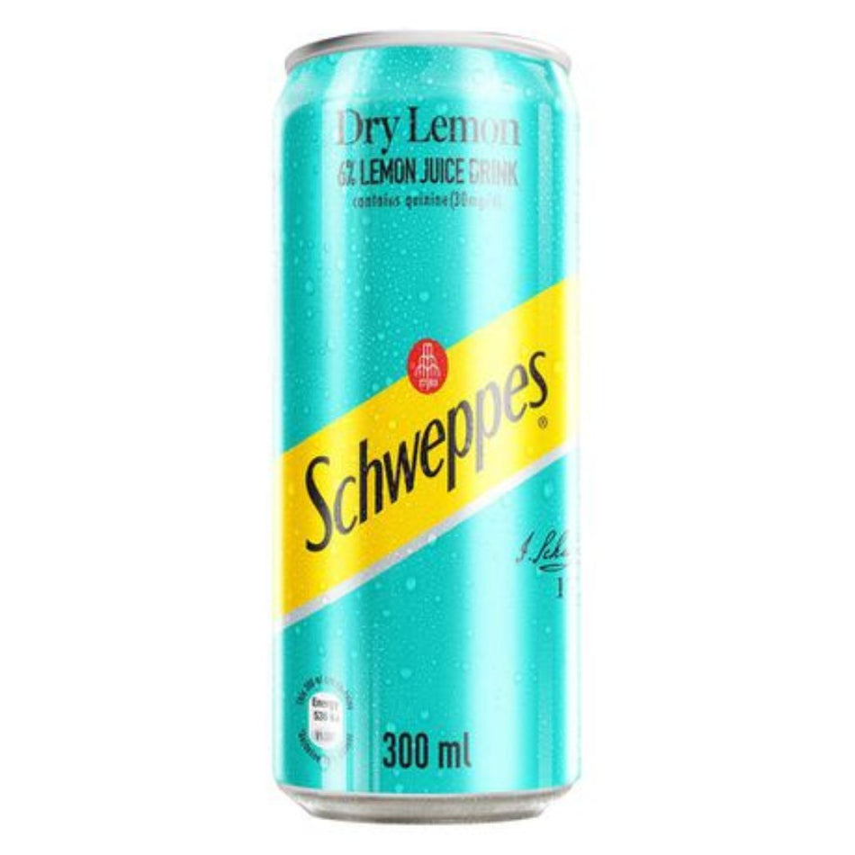 Schweppes Soft Drink Dry Lemon Can 300ML