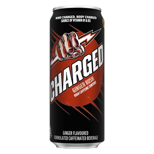 Charged Ginger Rush High Caffeine Drink 500ml