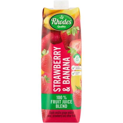 Rhodes Fruit juice Strawberry & Banana 1L Strawberry & Banana