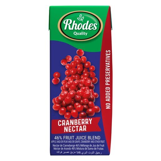 Rhodes Fruit Nectar Cranberry Juice 200ml