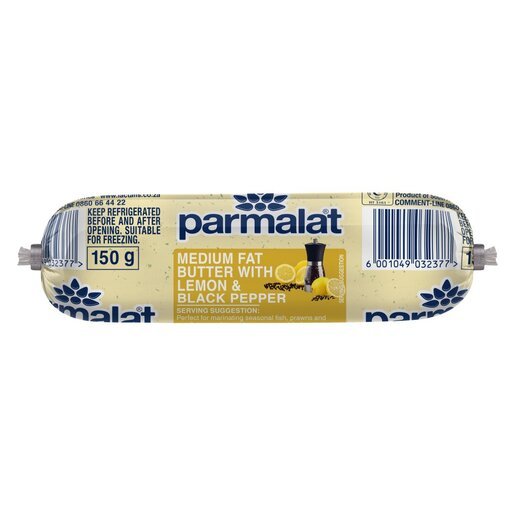 Parmalat Medium Fat Lemon & Black Pepper Butter 150g