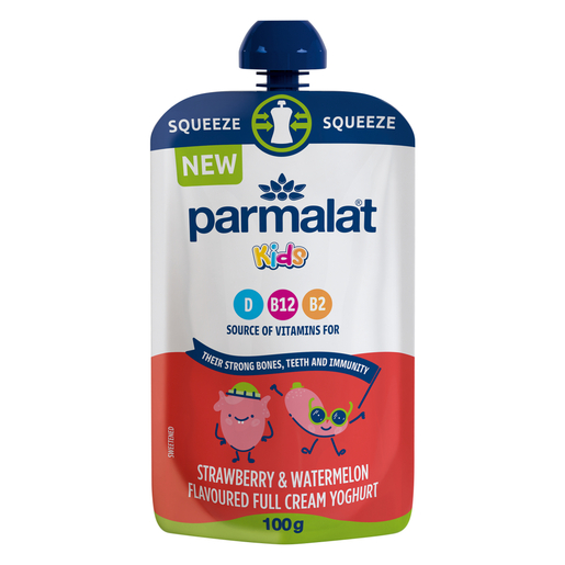 Parmalat Strawberry & Watermelon Flavoured Full Cream Yoghurt 100g