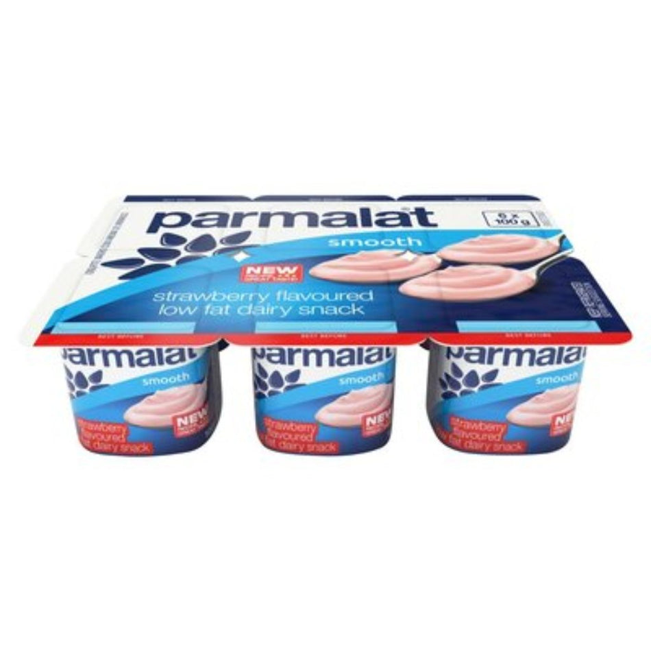 Parmalat Strawberry Flavoured Dairy Smooth 6 x 100G