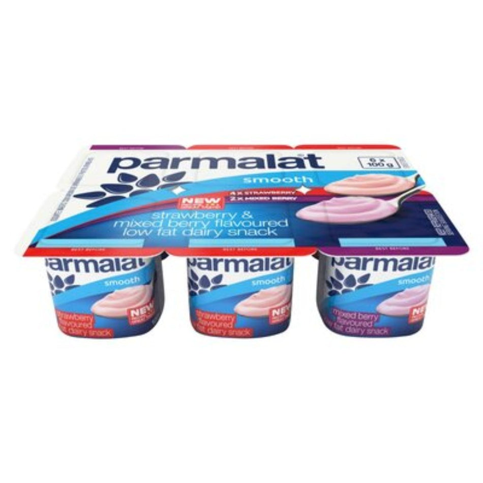 Parmalat Yoghurt Smooth Strawberry, Granadila & Fruit Cocktail 100G