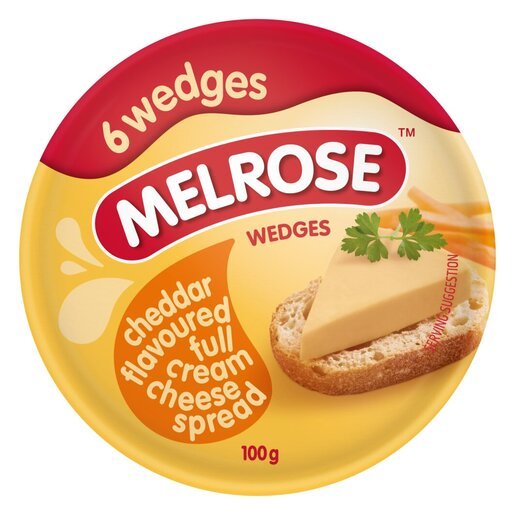 Melrose Cheese Wedges Cheddar 100g