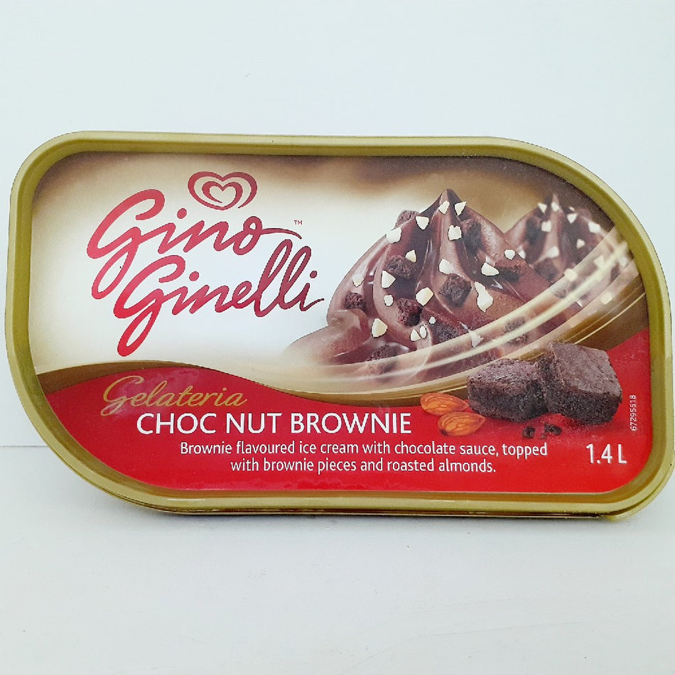 Ola Ice Cream Gino Ginelli Choc Nut Brownie 1.4L
