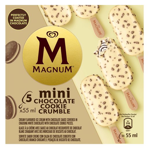 Ola Ice Cream Magnum Chocolate Cookie Crumble Mini 5's