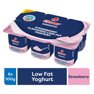 Clover Classic Yoghurt Smooth 6'S Strawberry