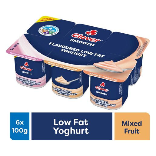 Clover Classic Yoghurt Smooth 6'S Mix Fruit