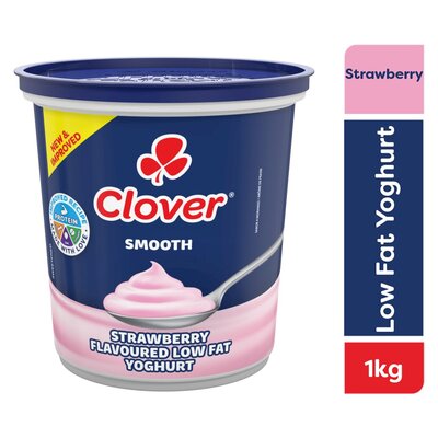 Clover Classis Yoghurt Smooth 1KG Strawberry