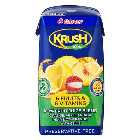 Clover Krush 100% Juice 200ML 6 Fruits & 6 Vitamins