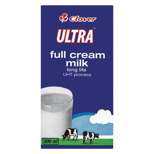 Clover Ultra Uht Full Cream Milk 500ML NONE
