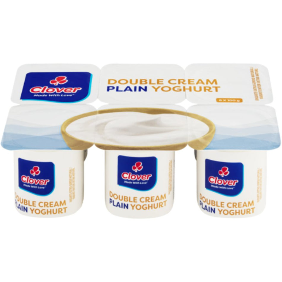 Clover Yoghurt Double Cream Plain 6'S